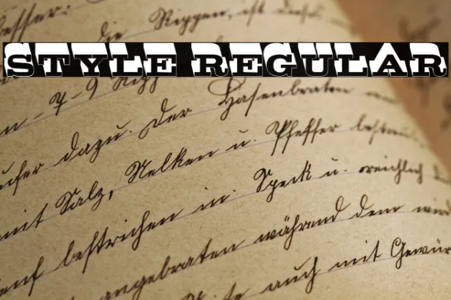 Style Regular Example 3