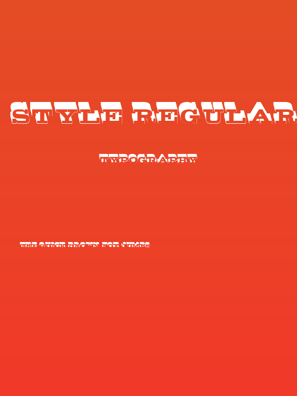 Style Regular Poster