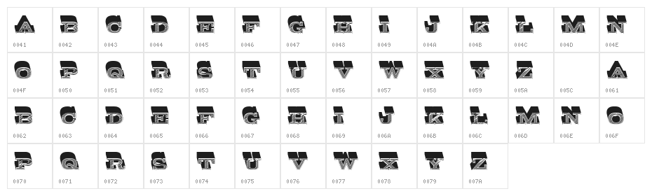 Style Rustique Regular Character Map
