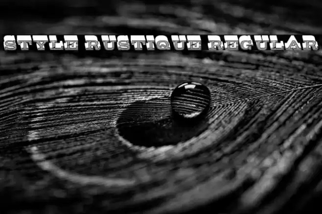 Style Rustique Regular Font examples