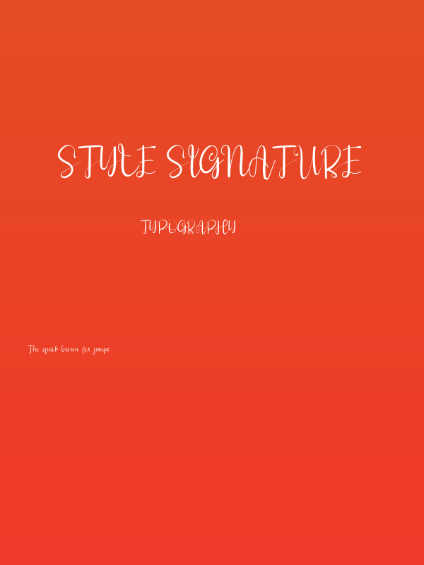 Style Signature Poster