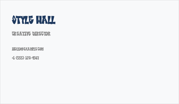Style Wall Business Card