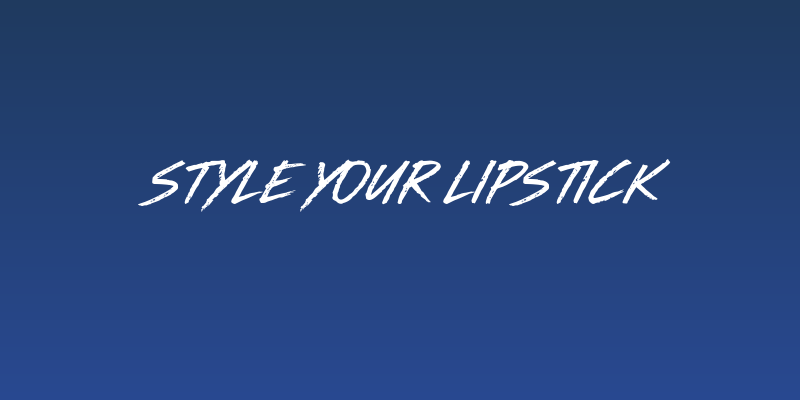 Style your Lipstick Social Header