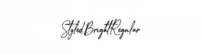 Styled Bright Regular  Frei Schriftart Herunterladen