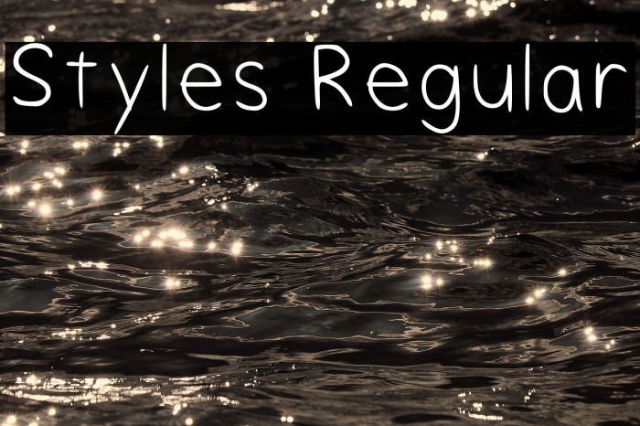 Styles Regular Font examples