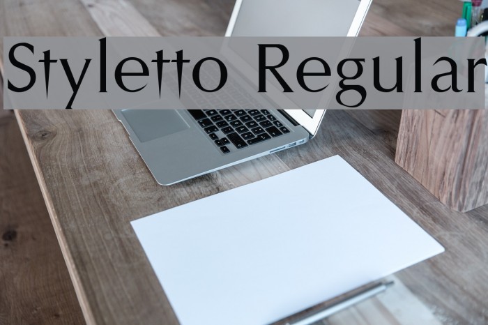 Styletto Regular Font examples