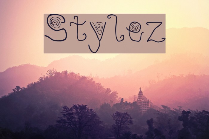 Stylez Font examples