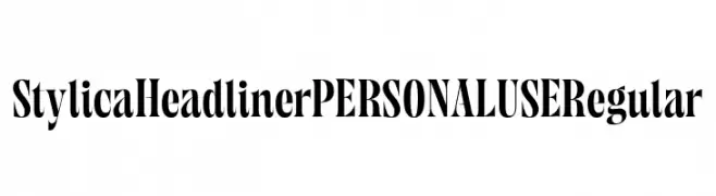 Stylica Headliner PERSONAL USE Regular  Frei Schriftart Herunterladen