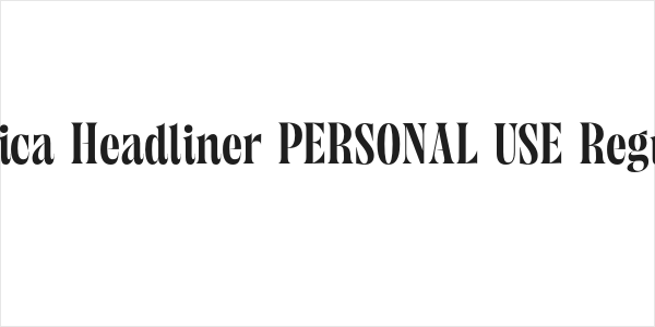 Stylica Headliner PERSONAL USE Regular Logo