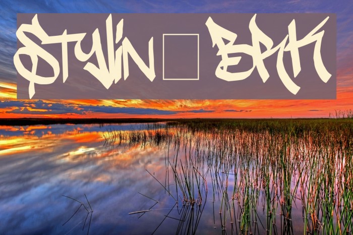 Stylin'BRK Font examples
