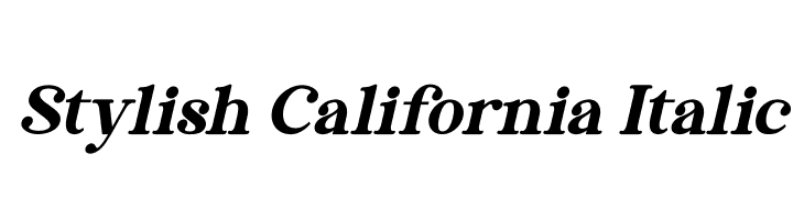 Stylish California Italic  フリーフォントのダウンロード
