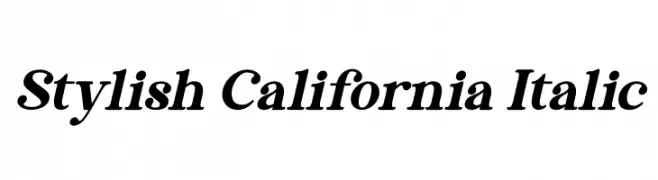 Stylish California Italic  les polices de caractères gratuit tlcharger