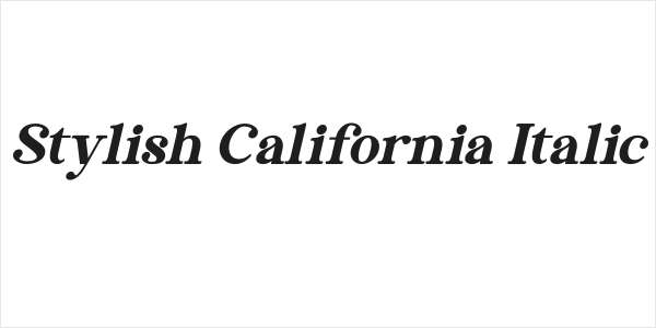 Stylish California Italic Logo