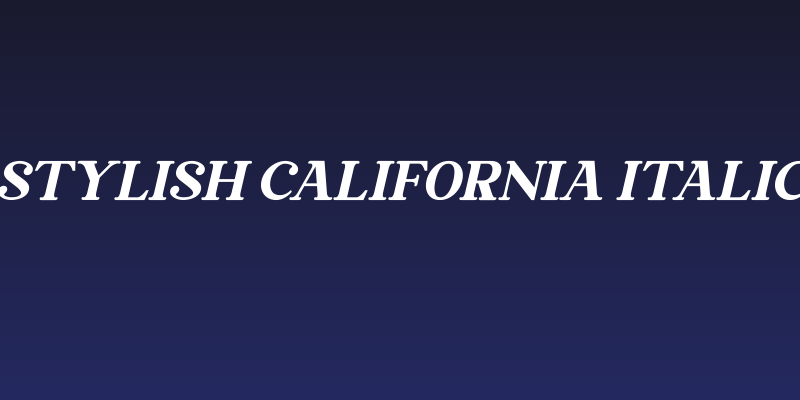 Stylish California Italic Social Header