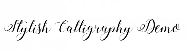 Stylish Calligraphy Demo  免费字体下载