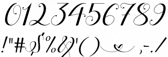 Stylish Calligraphy Demo Font OTHER CHARS