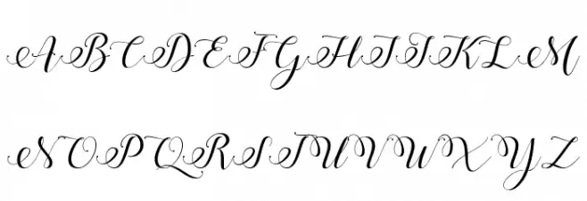 Stylish Calligraphy Demo フォント 大文字