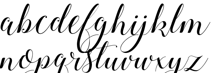 Stylish Calligraphy Demo Font LOWERCASE