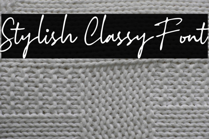 Stylish Classy Font Example 1