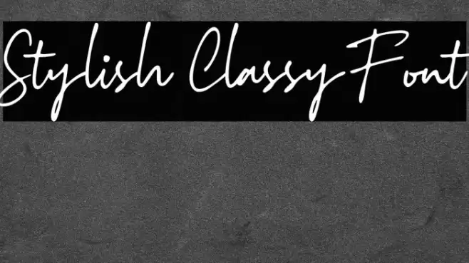Stylish Classy Font Font examples