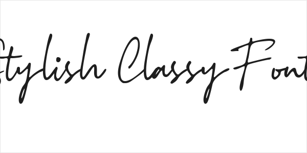Stylish Classy Font Logo