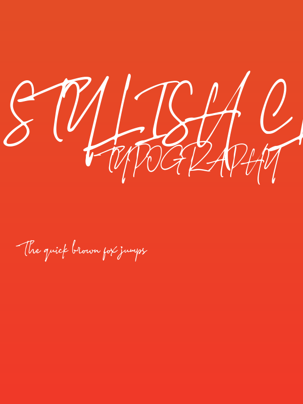 Stylish Classy Font Poster