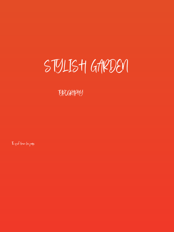 Stylish Garden Poster