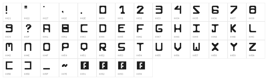 Stylish I Regular Character Map