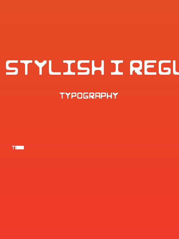 Stylish I Regular Poster