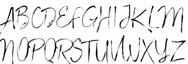Stylish Marker Schriftart Groß