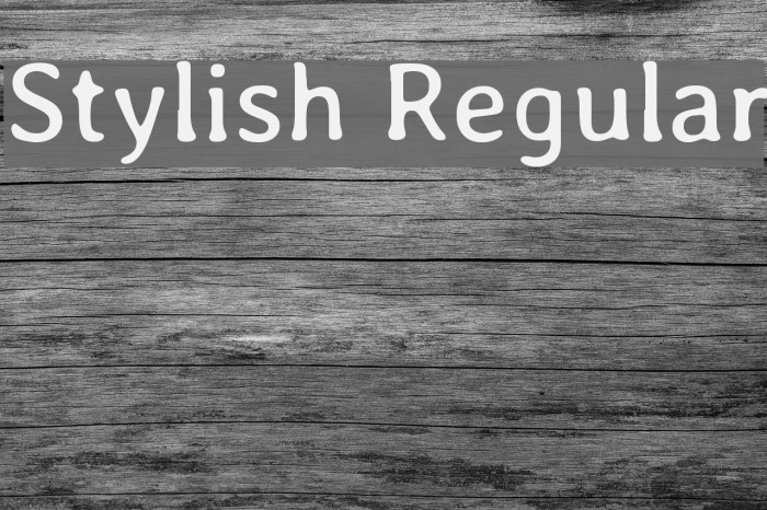 Stylish Regular Font examples