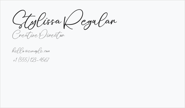 Stylissa Regular Business Card