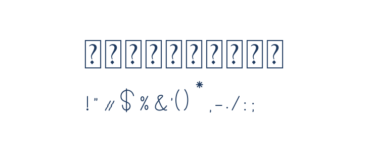 Stylistic Sign Other Characters