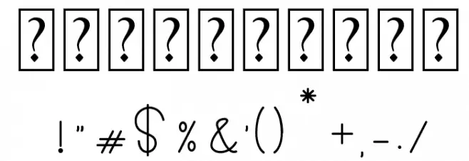 Stylistic Sign Font OTHER CHARS
