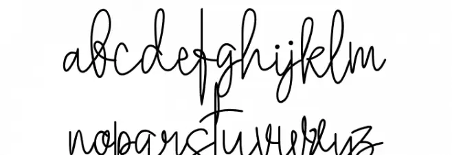 Stylistic Sign Schriftart Kleinbuchstaben