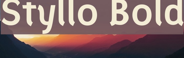 Styllo Bold Font examples
