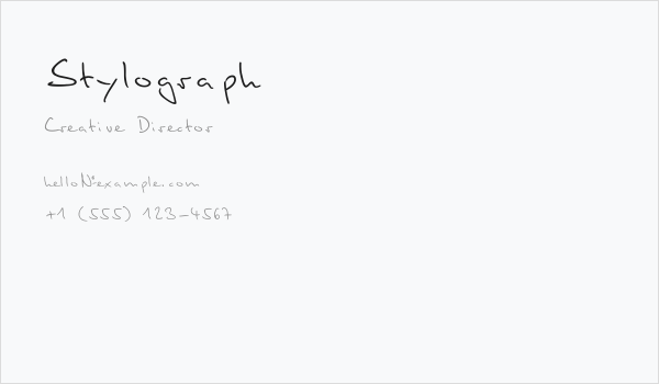 Stylograph Business Card