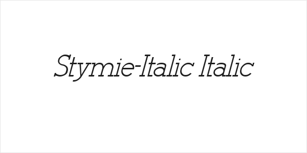 Stymie-Italic Italic Logo