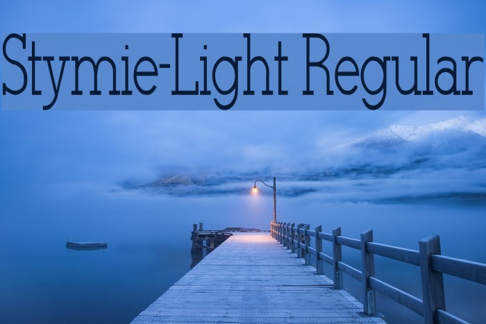 Stymie-Light Regular Font examples