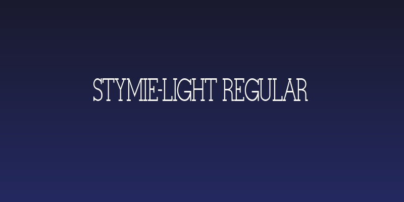 Stymie-Light Regular Social Header