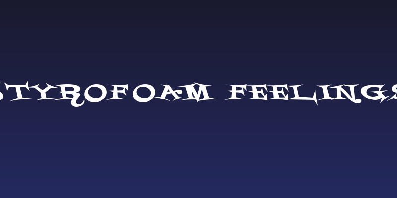Styrofoam Feelings Social Header