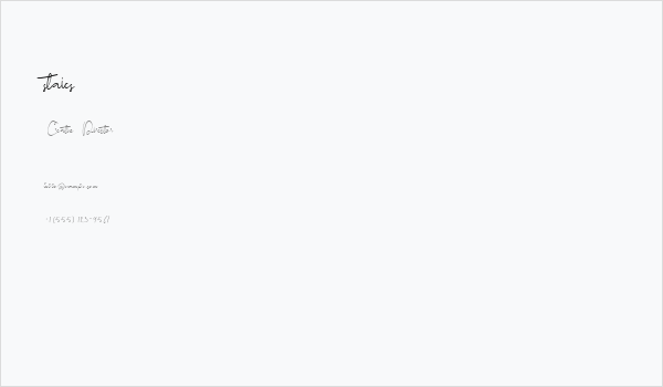 staies Business Card