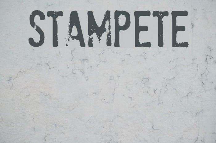 stamPete Font examples