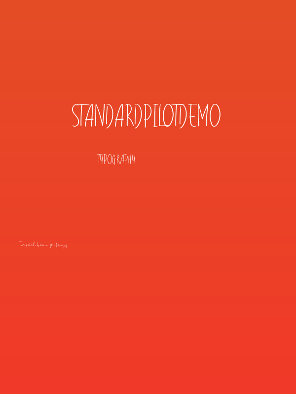 standardpilotdemo Poster