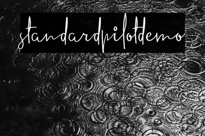 standardpilotdemo Font examples