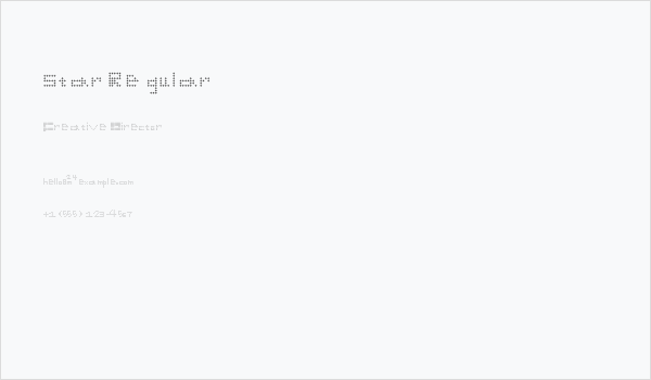 star Regular Business Card