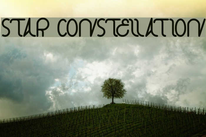 star constellation Font examples
