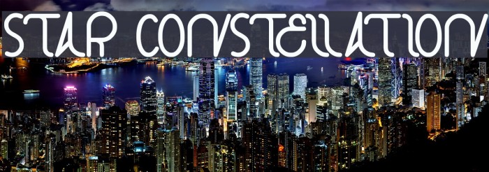 star constellation Font examples
