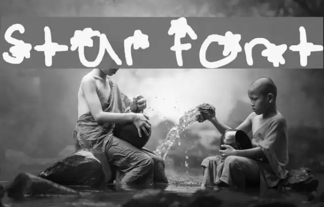 star font Font examples