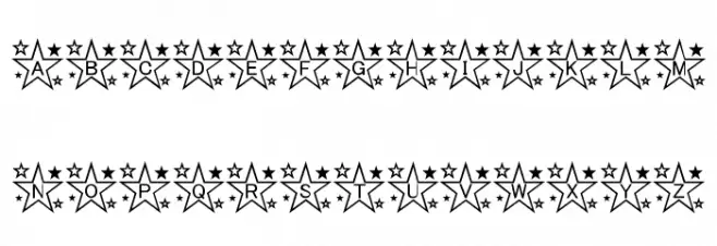star_font Schriftart Groß